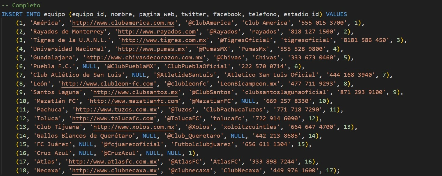 Base de Datos Liga MX 5